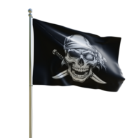 Render Pirate flag with skull and crossbones png