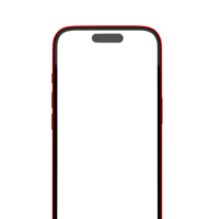 An cellphone with a red case on a transparent background png