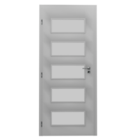 A door with four panels on a transparent background png