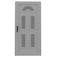 Render white door with a transparent background png