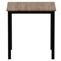 A table with a black base and a wooden top png