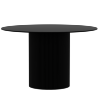 Render black table 3d with a circular top png
