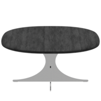 A black table with a white base and a black top png