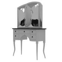 A dressing table with two mirrors on top png