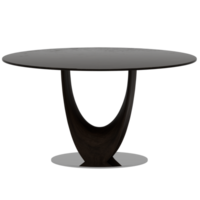 A round table with a black base and a circular top png