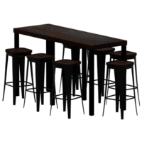 Render table with four stools around it png