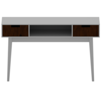 3d desk with two drawers and a shelf png