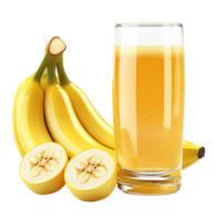 Fresh Banana Juice with Slices png