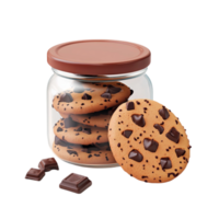 Stack of Chocolate Chip Cookies with Chocolate Pieces png