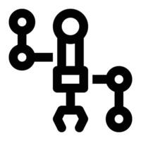 Manufacturing Automation System Outline Icon vector