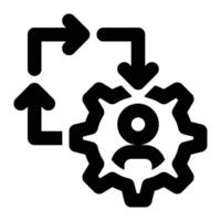 Working Flow Outline Icon vector