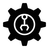Machine, Engineering, Manufacturing Glyph Solid Icon vector