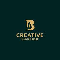 B initial building logo design, suitable for your design need, logo, illustration, animation, etc. vector