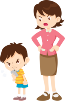 Child refusing to participate in family activities due to mobile dependency png
