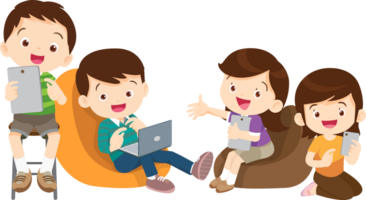 Students laughing and enjoying a gamified coding lesson png