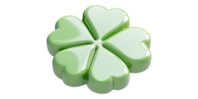 Green clover-shaped object isolated on transparent background png