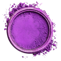purple powder in a round container on transparent background png