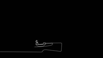 Animated self drawing of continuous line drawing video