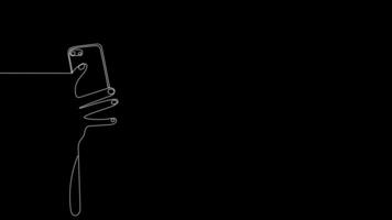continuous line of worker talking with manager video
