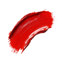 red lipstick brush stroke on transparent background png