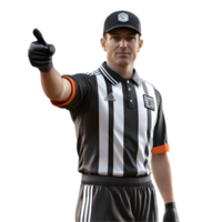 a referee in black and white uniform transparent background. png