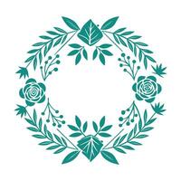 modern botanical logo elements with stylish border frames vector