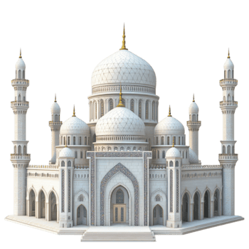 großartig Moschee die Architektur Kuppeln, Minarette, und kompliziert Einzelheiten im atemberaubend 3d machen png