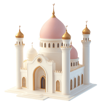 erkunden exquisit Moschee die Architektur ein 3d Modell- Vitrine mit detailliert Kuppeln, Minarette, und kompliziert Entwürfe. png