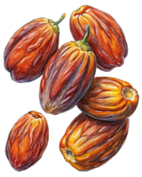 Floating date fruits creating a dynamic visual png