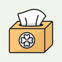 a tissue box with a clover on it vector