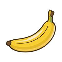 A flat illustration of banana fruit isolated on white background vector