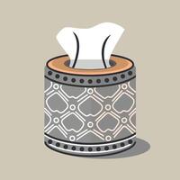 a tissue box with a tissue inside vector