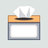 tissue box with tissue inside on background vector