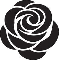 Rose Shape Silhouette Illustration Minimalist and Artistic Floral Design for Logos Prints and Decorative Graphics vector