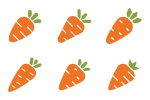 Carrot Icon Bundle with Flat Design vector