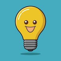 Light Bulb Floating Cartoon Icon Illustration Technology Business Icon vector