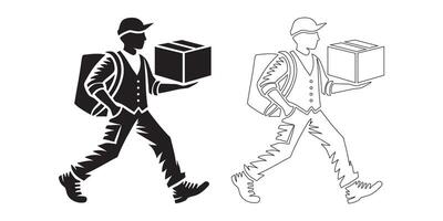 Minimalist Line Art Depictions of Various Ice Cream Treats vector