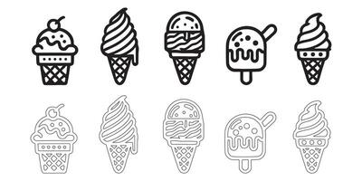 Simple Line Art Illustrations vector