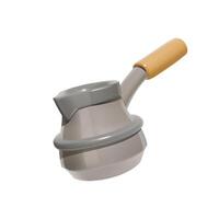 3D Icon Grey Coffee Pot with Handle vector