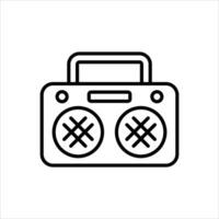 Boombox Line Icons Design Elements Illustration vector