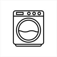Washing Machine Line Icons Design Elements Illustration vector