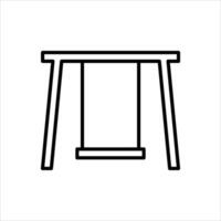 Swing Set Line Icons Design Elements Illustration vector