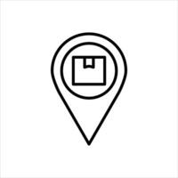 Location Pin Line Icons Design Elements Illustration vector