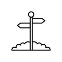 Signpost Line Icons Design Elements Illustration vector