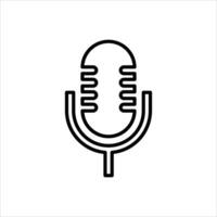 Microphone Line Icons Design Elements Illustration vector