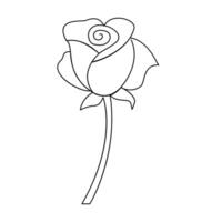 The simplicity of rose continuous one-line art symbolizes the purity of emotion, capturing the essence of a rose with just one uninterrupted line vector