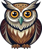 Elegant Owl Available on EPS File vector