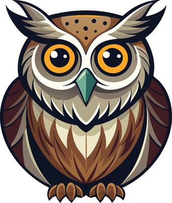 Elegant Owl Available on EPS File