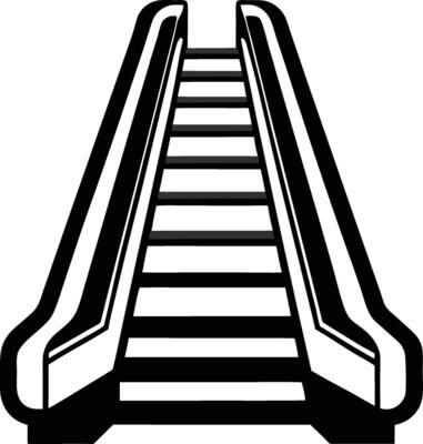 Contemporary Escalator Design Available on EPS File