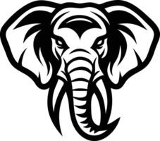 Elegant Elephant Head Silhouette Available on EPS File vector